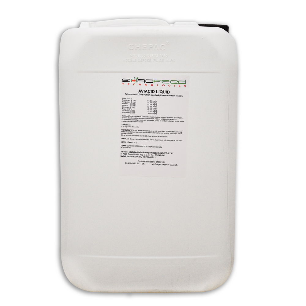 AVIACID LIQUID Takarmány előkeverék gazdasági haszonállatok részére-25 kg