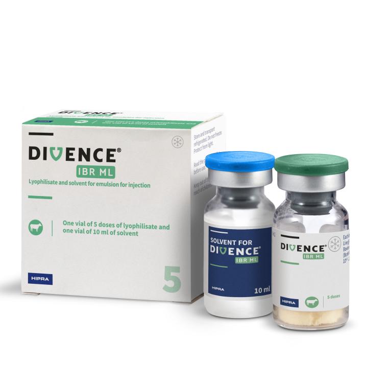 DIVENCE IBR MARKER LIVE liofilizátum és oldószer emulziós injekcióhoz - 5 ADAGOS