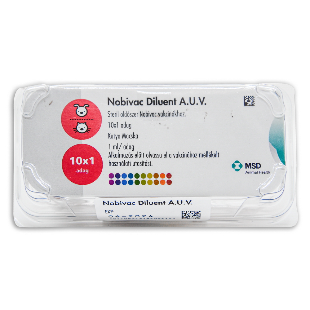 Nobivac DHPPi vakcina A.U.V. + Diluent 10x1 adag - Gallery Image 3