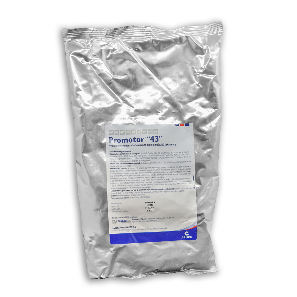 PROMOTOR 43 por alakú kiegészítő takarmány valamennyi állatfaj részére-1 kg