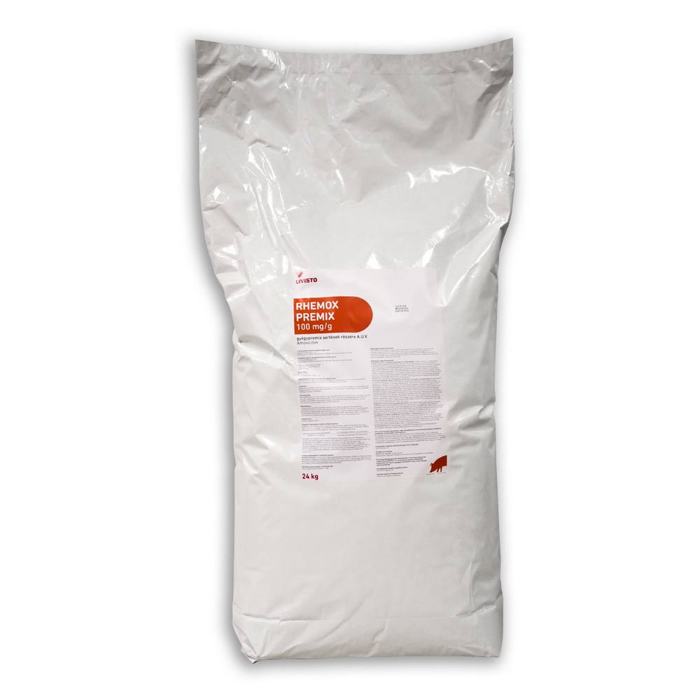 RHEMOX PREMIX 100 mg/g gyógypremix sertések részére A.U.V. - 24 kg